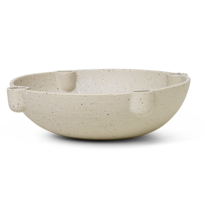 Beige ceramic bowl