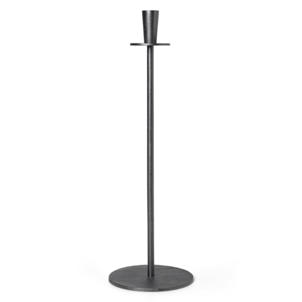 a black and white of a candle holder