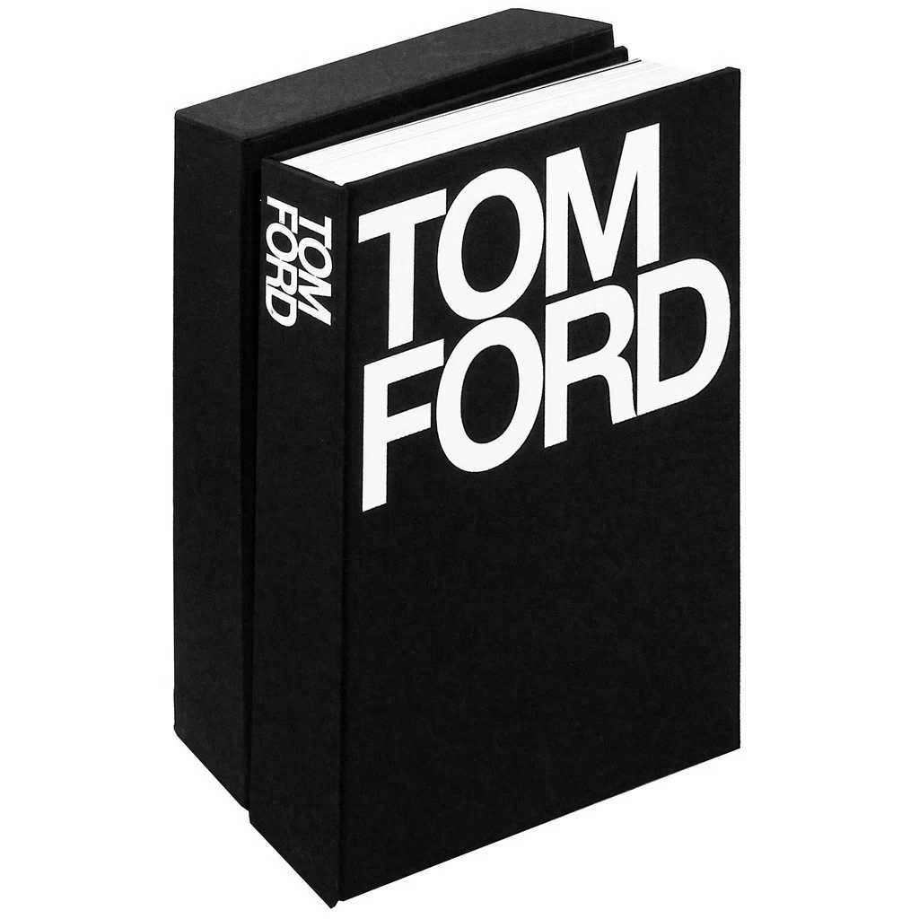 a black and white book with the words tom ford on it