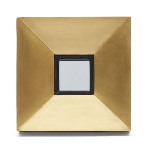 a gold square with a black square in the center