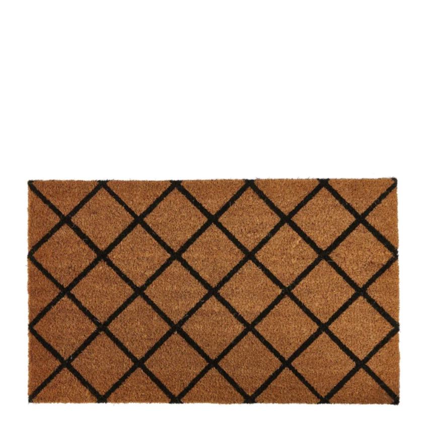 Trellis Coir Doormat with Vinyl Backing - Small