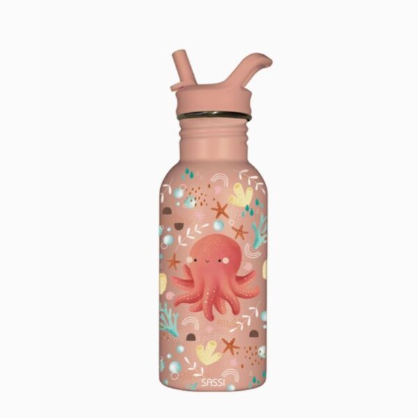 Stainless Steel Drink Bottle - Slurpy the Octopus 500ml