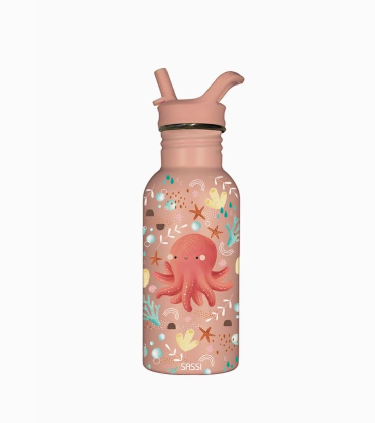 Stainless Steel Drink Bottle - Slurpy the Octopus 500ml