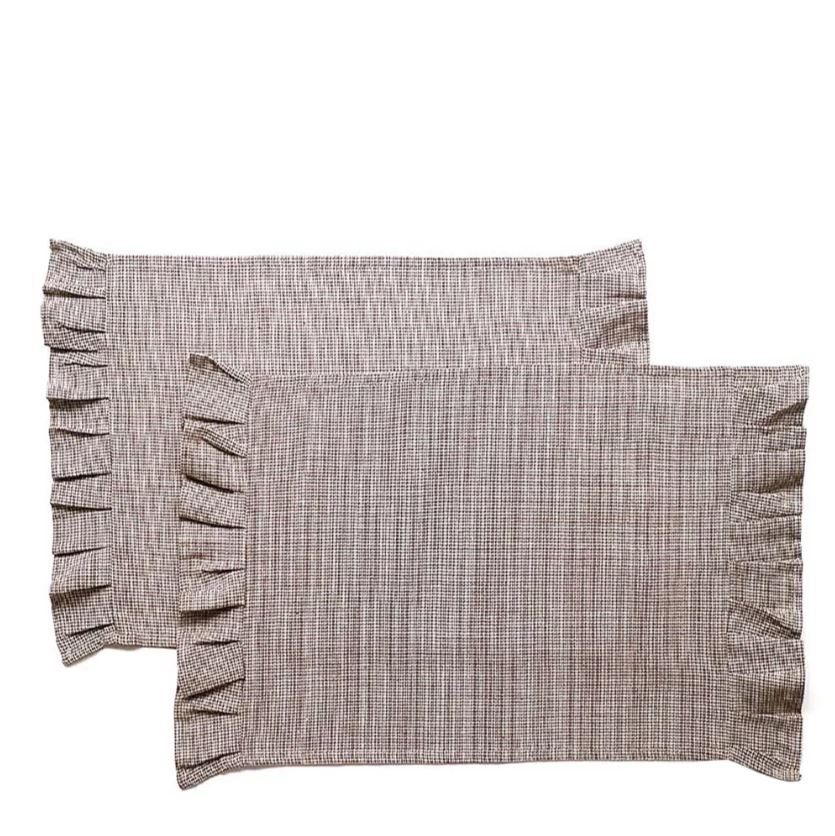 Check Placemat Set of 4 - Earth Brown