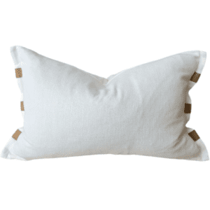 Florrie Linen Cotton Cushion - White
