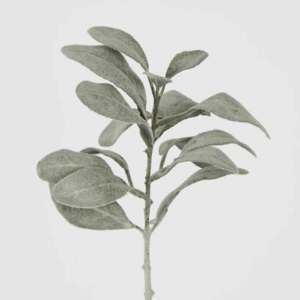 Olive Green Lamb Ear leaf spray Short Stem