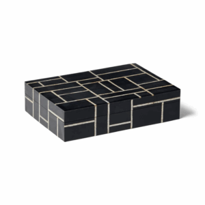 Omari Box Rectangle - Black & Natural