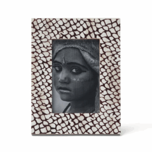Chandra Photo Frame 4 x 6 - Dark Tan & White