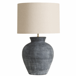 Riverstone Lamp - Charcoal / Natural Shade