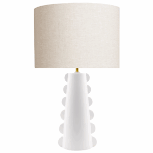 Fontana Lamp - White / Natural Shade