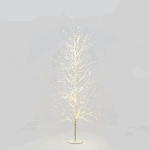 White Forest Light Up Tree w/ 1300 Lights 180cm