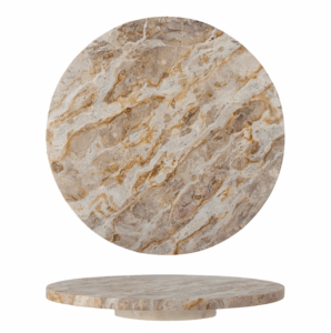 Marble turntable brown marble serving stand