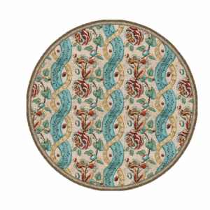 Round vinyl placemat Marie Louise design