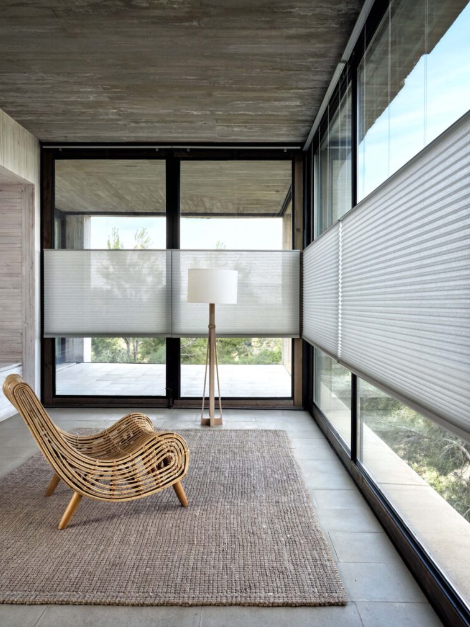 Honeycomb blinds providing insulation and reducing heat from Australian sunlight