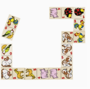 animal domino game matching tiles for kids