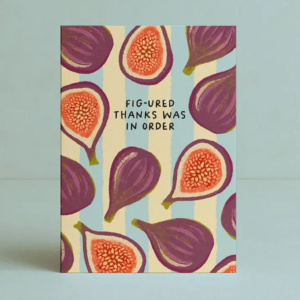 Fig-Ured Thank You Card front cover with fig illustration