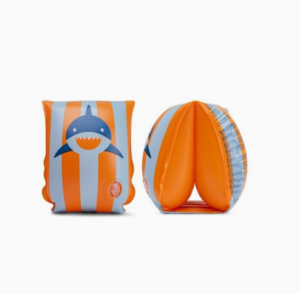 tropic shark inflatable arm bands close-up design