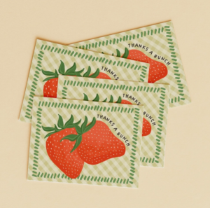 Thanks A Bunch Card – Le Petit Plaisir flat lay on white background