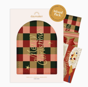 Christmas Boxed Card Set 6-pack Gold Foil – front display