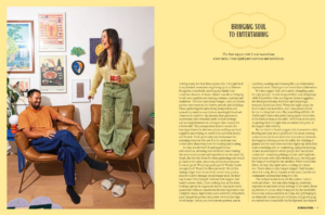 Asian dinner party book interior pages with recipes