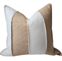 linen cotton cushion 55cm peach