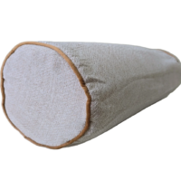 bolster cushion natural with bosc pear piping