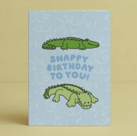 'Snappy Birthday To You!' Crocodile Greeting Card