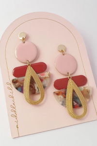 bridgerton earrings pink lightweight statement earrings