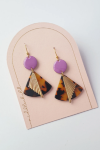 Merengue earrings tortoise lightweight statement jewellery