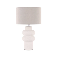 Isadora Ceramic Table Lamp - Matte White