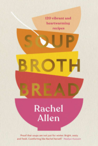Soup recipe cookbook cover, Soup Broth Bread by Rachel