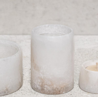 Alabaster candle holder Australia medium natural stone with unique veining
