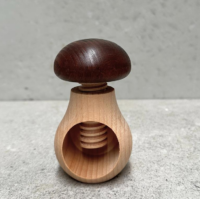 Wooden nutcracker Australia mushroom shaped FSC beechwood crafted in Germany