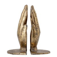 Brass bookend Australia Anders French Bazaar sleek minimalist warm brass finish