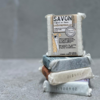 French soap bar Australia honeysuckle wrapped in muslin handcrafted in France