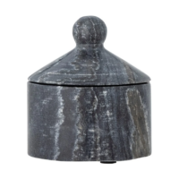 Inette Jar with Lid - Black / Marble