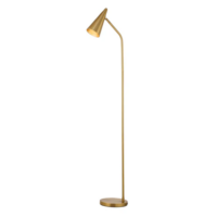 Modern metal floor lamp Isolde full silhouette with adjustable conical shade